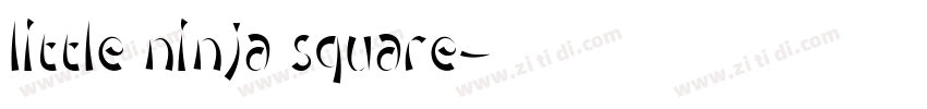 little ninja square字体转换